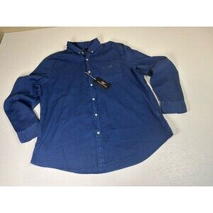Vineyard Vines Men's Slim Fit Tucker Shirt Blue Cotton Silk Button-Down XL